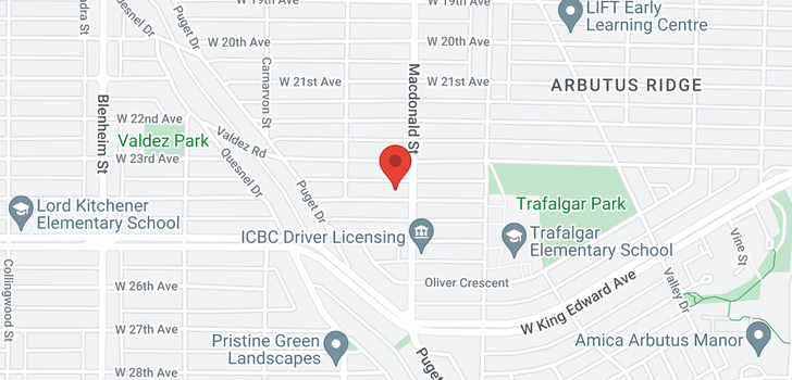 map of 2823 W 24TH AVENUE